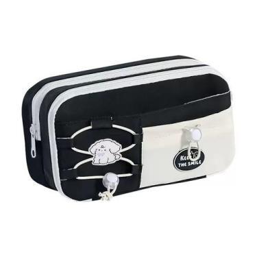 Imagem de Estojo de lápis com design de cordão multicamada de grande capacidade 