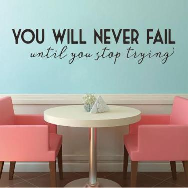 Imagem de Adesivos de parede Inspirational Quote Motivational PVC 12x56cm - yiwe