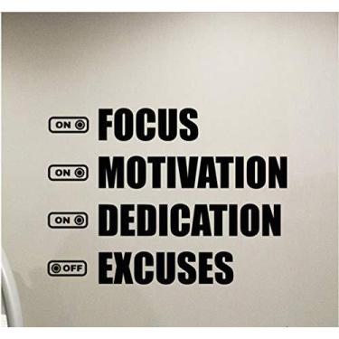 Imagem de Adesivos de parede Focus Motivation Dedication PVC 42x57cm - yiweisai