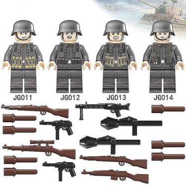 Imagem de Blocos de construção Soldados do Exército Militar da Alemanha com arma