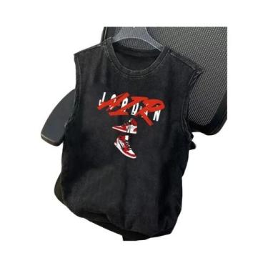 Imagem de Camiseta Regata Masculina Oversized Com Estampa Gráfica Vintage Lavada