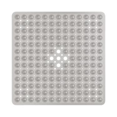 Imagem de Tapete Antiderrapante Para Banho 53x53cm Com Ventosas PVC Quadrado Par