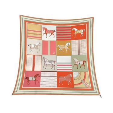 Imagem de Lenço de Seda 90x90cm - Estampa Animal - Protetor Solar para Praia e V