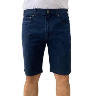 Imagem de Bermuda Sarja Fideli Giorno Regular Azul BR50501844 - Azul 52-Masculino