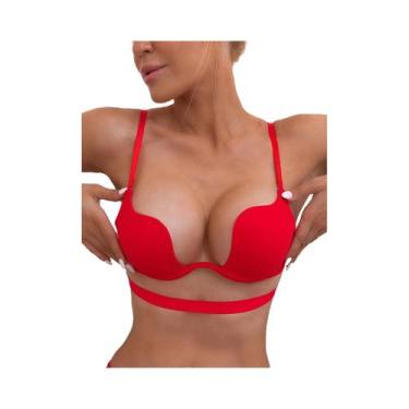 Imagem de Sutiã Sexy Push-Up Em Formato U, Multiuso, Invisível, Sem Costas, Com 