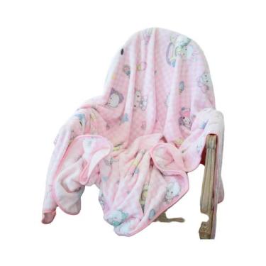 Imagem de Cobertor De Flanela Estilo Japonês Com Estampa De Gato Fofo, Colcha Qu