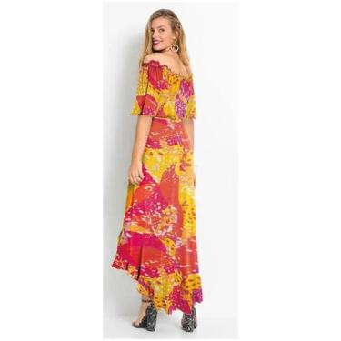 Imagem de Vestido Feminino Longo Casual Ombros De Fora Ciganinha - Quintess, P, 