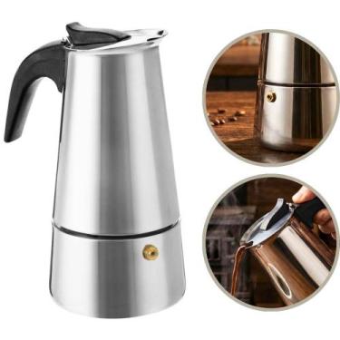 Imagem de Cafeteira Italiana Inox Mimo Style 4 Xícaras 200ml Moka Expresso Café 