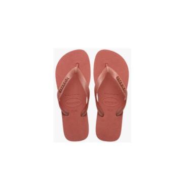 Imagem de Chinelo Feminino Logo Metalic Havaianas 022332 Cor:TerracotaTamanho:38