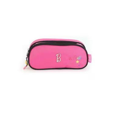 Imagem de Estojo Escolar Barbie Luxcel Poliéster Pink