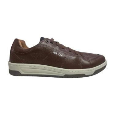 Imagem de Tênis Sapatênis Ferracini Dubay Couro Marrom Masculino, Brown, 39