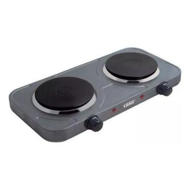 Imagem de Fogão Elétrico Com 2 Pratos Cooktop Mesa 110v 2000w Fame, Preto
