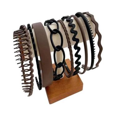 Imagem de Conjunto De Faixas De Cabelo Antiderrapantes Femininas 9 Peças Para Fr