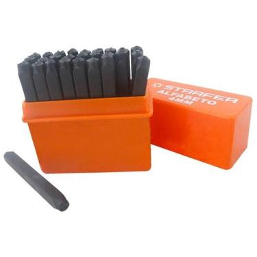 Imagem de Alfabeto para Gravação 4mm Starfer, Laranja