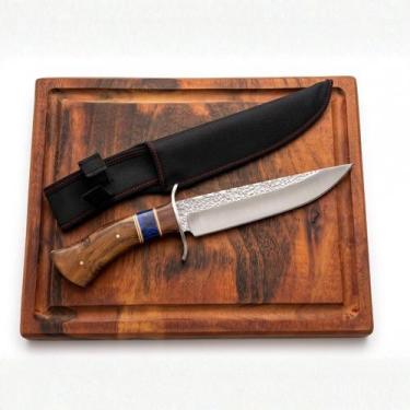 Imagem de Kit Churrasco Tábua Muiracatiara Faca 7" Gravação Nome - Ateliê Art na