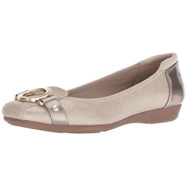 Imagem de Anne Klein Sapatilha feminina Umeko Ballet, Cinza-acastanhado metálico, 9