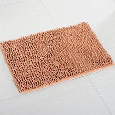 Imagem de Tapete de banheiro de chenille luxuoso, tapete de banho antiderrapante absorvente de água macio tapetes de microfibra Shaggy lavável à máquina, tapete pequeno extra grosso para chuveiro 20x63 polegadas/50x160 cm