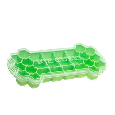 Imagem de Bandeja de cubo de gelo de silicone máquina de cubo de gelo 26 cavidades faça você mesmo máquina de gelo moldes de cubos de gelo para doces bolo pudim chocolate uísque moldes de resfriamento ferramenta molde de cubo de gelo (cor: 05)