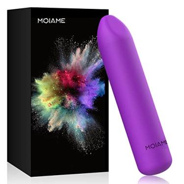 Imagem de Vibrador bala de silicone completo, Mini Vibe para mulheres, Moiame IPX7 estimulador clitoral impermeável, massageador vibrante com 10 modos de vibrador, brinquedo sexual recarregável