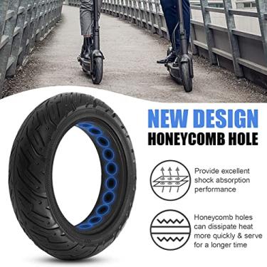 Imagem de Tingpai Pneu sólido 10 x 2,5 m Pneu de bor cha de alta intensidade com substituição de orifício em favo de mel pa Scooter elétrico Ninebot Max G30