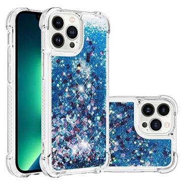 Imagem de Para iPhone 14 13 12 11 Pro Max Mini X XS XR 7 8 14 Plus cases Glitter Dazzle Love Quicksand Case, b, Para iPhone 13 Mini
