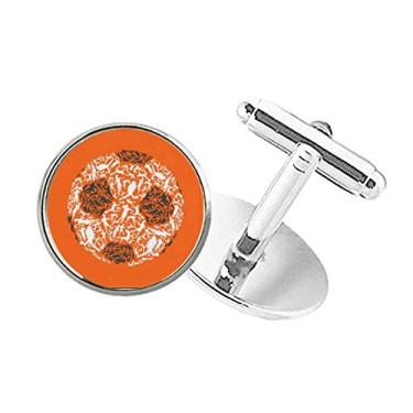 Imagem de DIYthinker Abotoaduras com clipe de botão redondo para pessoas esportivas de futebol