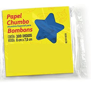 Imagem de Papel Chumbo Embalar Bombom 8x7,8cm - 300 Unidades (Azul Escuro)