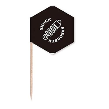 Imagem de Absorvente de choque, bandeiras de palito, palitos de cupcake, festa comemoração