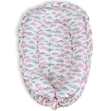 Imagem de Ninho Redutor de Berço para Bebê - Chuva de Benção Rosa