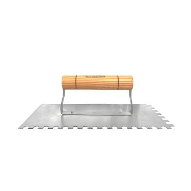 Imagem de Desempenadeira Aço Inox Dentada 12x24cm