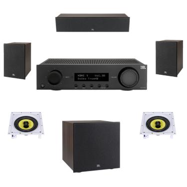 Imagem de Kit 5.1 JBL Receiver MA510 + 5 Caixas JBL + Subwoofer 200P