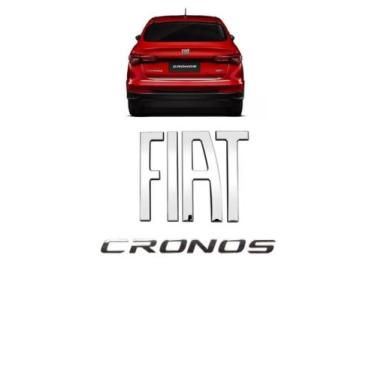 Imagem de Emblema Letreiro Fiat Cronos 2018 Acima Peça Cromada