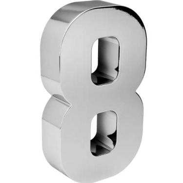 Imagem de Numerais Letras A, B De 0 a 9 Caixa Alta Placa Fachada Casa Residencia