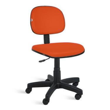 Imagem de Cadeira Ágata Secretária Giratória Revestimento Sintético Laranja - Id