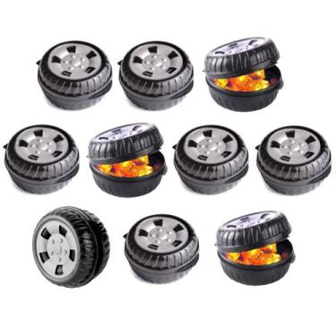 Imagem de Kit com 10 Potes Roda de Carro Wheels Carrinho Hot Sacolinha Surpresa 