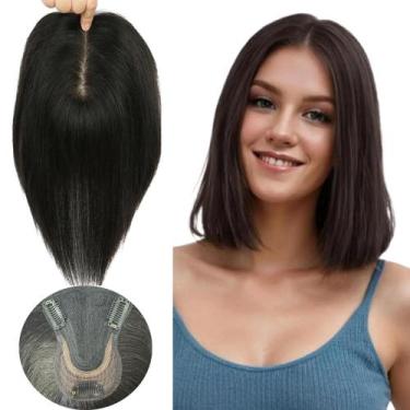 Imagem de Topo De Cabeça Cabelo Humano Liso C Tic Tac Prótese Capilar - bbless