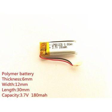 Imagem de Bateria Lipo 3.7v 180 Mah Mp3, Mp4, Fone Bluetooth 601230 2 fios - KMI
