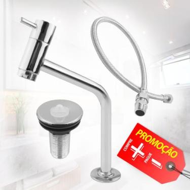 Imagem de Kit Para Banheiro Lavatorio Lavabo Completo Torneira 3040 + Engate 40 