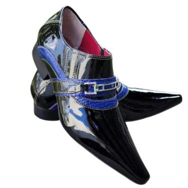 Imagem de Sapato Masculino Italiano Em Couro Social Preto Ref: 1242 - ART SAPATO