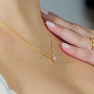 Imagem de Colar com ponto de luz pequeno folheado a ouro 18k - JOSI LEON SEMIJOI