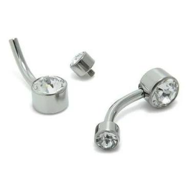Imagem de Piercing Para Umbigo Em Titânio Astm136 Com Zirconia Cristal - Clube R