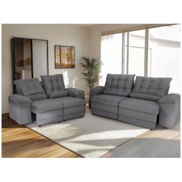Imagem de Sofá 2 e 3 Lugares Retrátil Reclinável Suede Phormatta Colômbia SMP, C