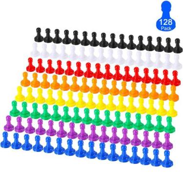 Imagem de Peças de jogo de tabuleiro Gejoy, peões de plástico multicoloridos, 12