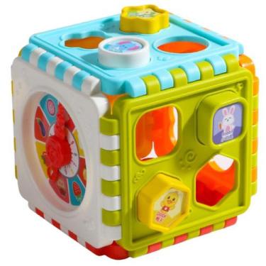 Imagem de Brinquedo De Montar E Encaixe Bloco Cubo Didático 16 Peças + 6 Faces A