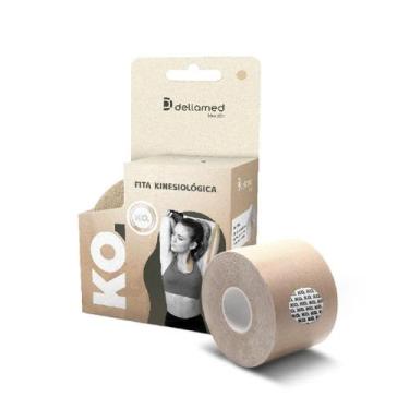 Imagem de Bandagem Elástica Adesiva Kinesiológica KO - Dellamed, Creme