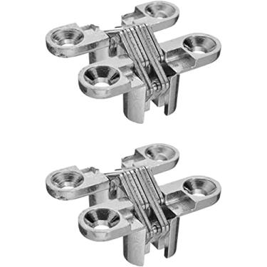 Imagem de 2/4 peças de dobradiça cruzada. Portas de armário ocultas, portas de madeira, caixas de madeira, móveis de janela dobrável