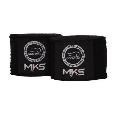 Imagem de Bandagem Fita Protetora Elástica MKS 4,55m Preto CBBOXE Approved
