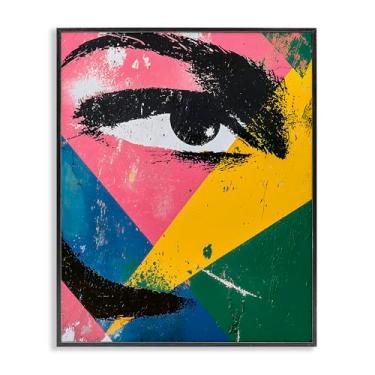 Imagem de Stupell Industries Design de arte giclée emoldurado preto com olhos fractais dinâmicos por Walker Noble, 40 x 50 cm