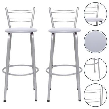 Imagem de Kit 2 Banco Banquetas Alta Bar Balcão Cozinha Gourmet Bistrô Bancada A