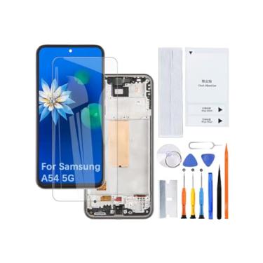 Imagem de Kit de montagem de tela LCD para Samsung Galaxy A54 5G TFT A546U A546U1 (preto com moldura, sem impressão digital, versão dos EUA)